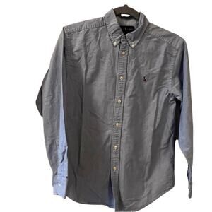 Ralph Lauren Blue Chambray Oxford Button Down Boys Size 16